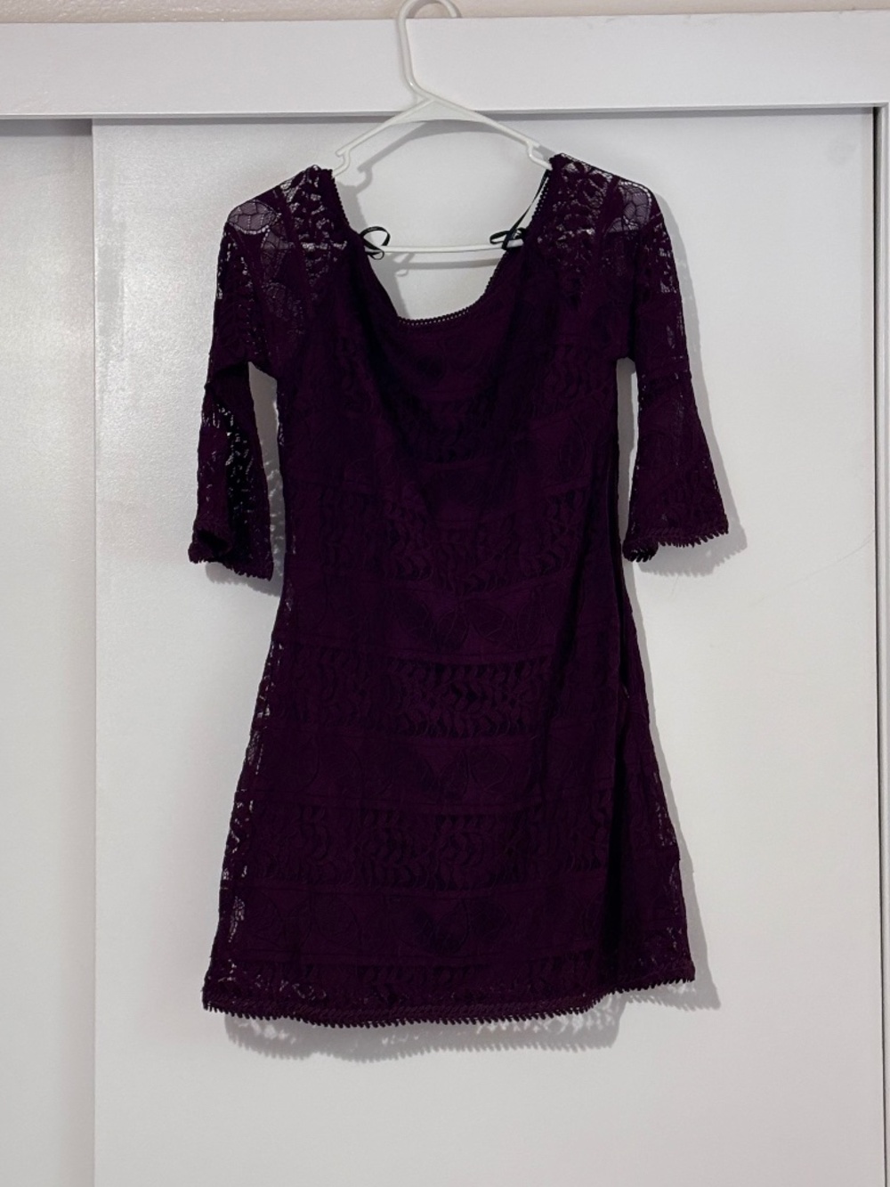 Lulu’s Burgundy Off Shoulder Dress